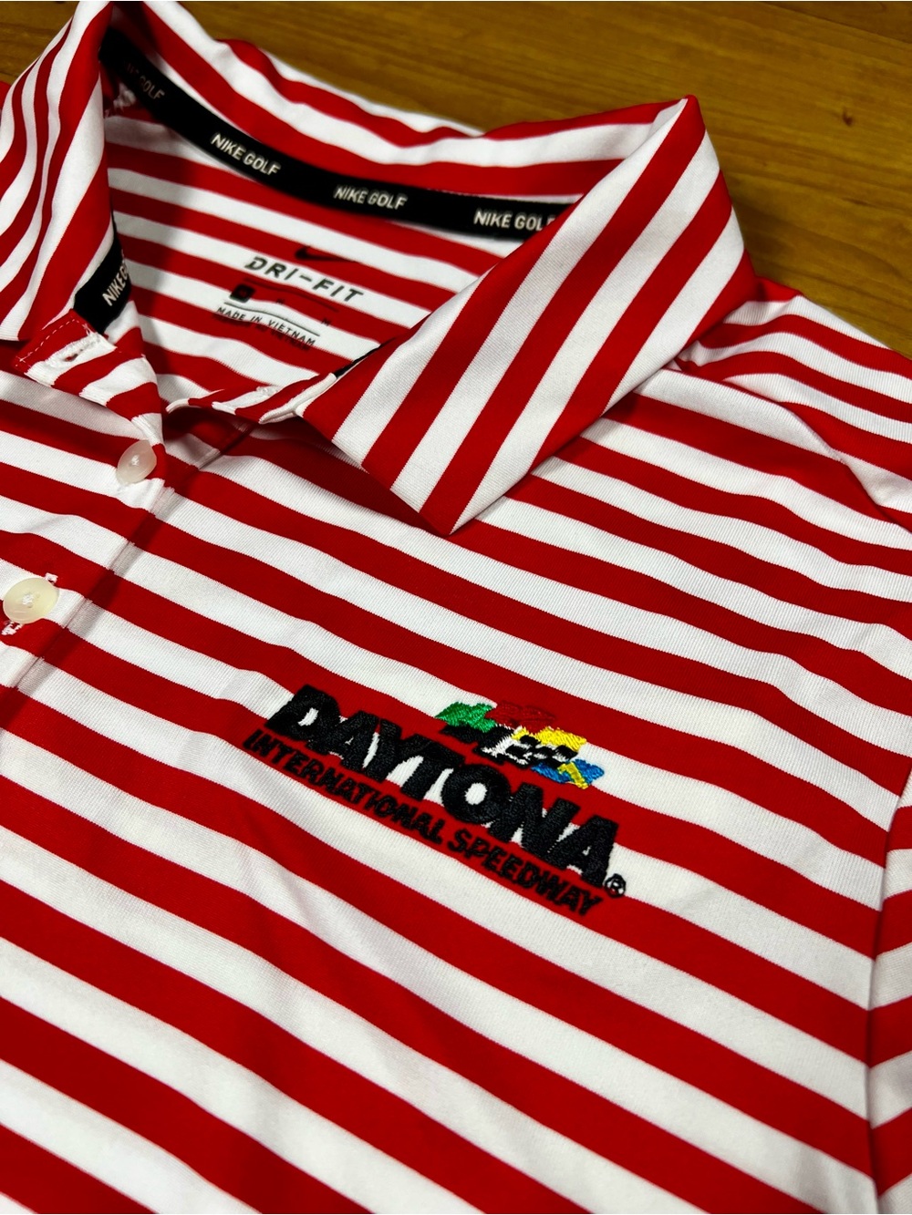 NWOT Nike Golf Dri-FIT Daytona International Speedway Polo Women’s M Red White